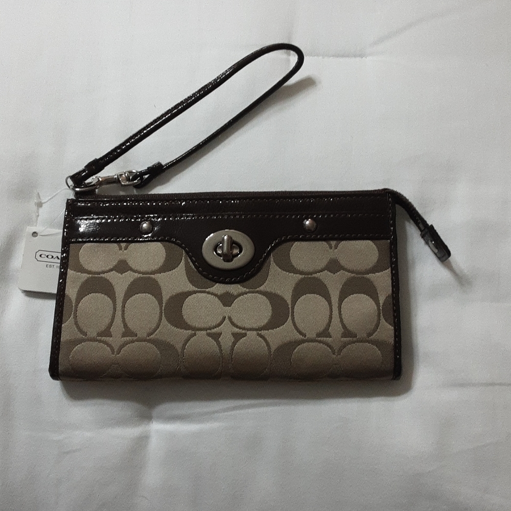 Coach Signature wristlet